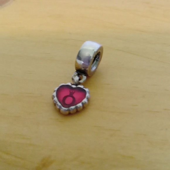 Pandora Logo Heart Dangle Charm - Picture 1 of 3